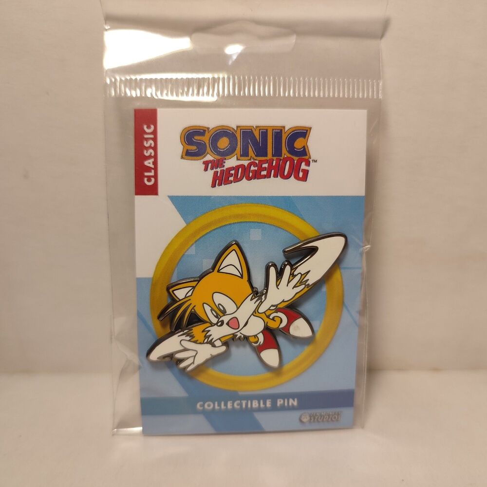 Sonic The Hedgehog Flying Tails Enamel Pin Official Sega Collectible Badge